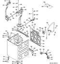 CABINET & BULK DISPENSER Diagram and Parts List for GTWS8655D0SL  General Electric Washer