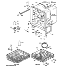 BODY PARTS Diagram and Parts List for GSD4060D35SS  General Electric Dishwasher