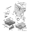 BODY PARTS Diagram and Parts List for GSD5130D03WW  General Electric Dishwasher