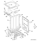 CABINET & TOP PANEL Diagram and Parts List for GFDN120GD0WW  General Electric Dryer