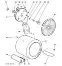 DRUM Diagram and Parts List for GFDN120GD0WW  General Electric Dryer