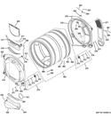 Part Location Diagram of WE03X10016 GE Dryer Roller Assembly Wheel