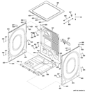 CABINET & TOP PANEL Diagram and Parts List for GFDR480GF0WW  General Electric Dryer