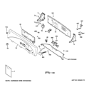 CONTROLS & BACKSPLASH Diagram and Parts List for GTWN5550D0WW  General Electric Washer