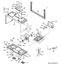 INTERIOR PARTS Diagram and Parts List for JVM3160DF1CC  General Electric Microwave