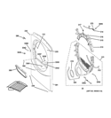 FRONT PANEL Diagram and Parts List for GFDN120ED0WW  General Electric Dryer
