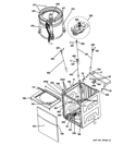CABINET 4 Diagram and Parts List for GTUN275EM0WW  General Electric Washer Dryer Combo