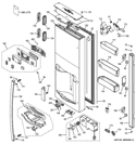 DISPENSER DOOR Diagram and Parts List for GFE29HSDASS  General Electric Refrigerator