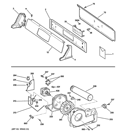 BACKSPLASH, BLOWER & DRIVE ASSEMBLY Diagram and Parts List for DNCD450EGBWC  General Electric Dryer