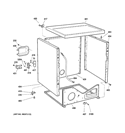 UPPER CABINET Diagram and Parts List for DDC4400T5WH  General Electric Dryer