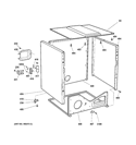 LOWER CABINET Diagram and Parts List for DDC4400T5WH  General Electric Dryer