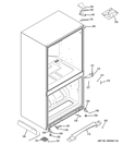 CASE PARTS Diagram and Parts List for GDSS0KCXFRSS  General Electric Refrigerator