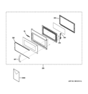 Part Location Diagram of WB10X32782 GE Microwave Door Latch