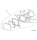 DOOR ASSEMBLY Diagram and Parts List for GTDS855ED0MC  General Electric Dryer