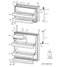DOORS Diagram and Parts List for GTM18GCEDRES  General Electric Refrigerator