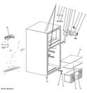 CABINET Diagram and Parts List for GML03GAEBBS  General Electric Refrigerator