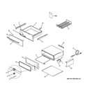 HOOD PARTS Diagram and Parts List for PW9000DF1BB  General Electric Warming Drawer