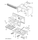 OVEN CAVITY PARTS Diagram and Parts List for JVM3150RF1SS  General Electric Microwave