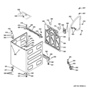 CABINET & BULK DISPENSER Diagram and Parts List for GTWN7450D0WW  General Electric Washer