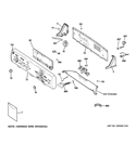 CONTROLS & BACKSPLASH Diagram and Parts List for GHWN4250D1WW  General Electric Washer