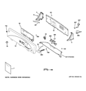 CONTROLS & BACKSPLASH Diagram and Parts List for GHWN5250D1WS  General Electric Washer