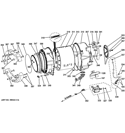 TUB & MOTOR Diagram and Parts List for GFWN1200D0WW  General Electric Washer