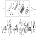Part Location Diagram of WJ26X21700 GE Room Air Conditioner Remote Control