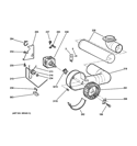 BLOWER & MOTOR Diagram and Parts List for DSKS433EB3WW  General Electric Dryer