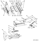 Part Location Diagram of WH46X10272 GE FRONT TOP BRACKET
