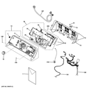 CONTROLS & BACKSPLASH Diagram and Parts List for GTAS8655D0MC  General Electric Washer
