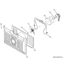 CONVECTION FAN Diagram and Parts List for JCK5000DF1BB  General Electric Wall Oven