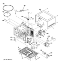 OVEN CAVITY PARTS Diagram and Parts List for JES1651SR2SS  General Electric Microwave