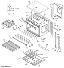 BODY PARTS Diagram and Parts List for JK1000DF1BB  General Electric Wall Oven