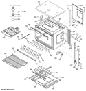 BODY PARTS Diagram and Parts List for JT1000DF1BB  General Electric Wall Oven