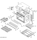LOWER OVEN Diagram and Parts List for JK3500DF1WW  General Electric Wall Oven
