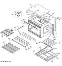 LOWER OVEN Diagram and Parts List for JT3500DF1BB  General Electric Wall Oven