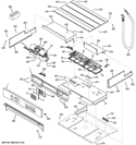 CONTROL PANEL Diagram and Parts List for PT7550DF1WW  General Electric Wall Oven