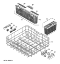LOWER RACK ASSEMBLY Diagram and Parts List for ADT521PGF2BS  General Electric Dishwasher