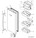 FRESH FOOD DOOR Diagram and Parts List for DFE29JMDCES  General Electric Refrigerator