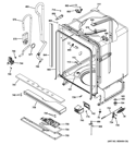 BODY PARTS Diagram and Parts List for GDF540HGD2WW  General Electric Dishwasher