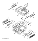 FREEZER SHELVES Diagram and Parts List for GFE27GGDBBB  General Electric Refrigerator