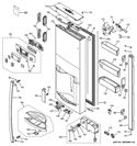 DISPENSER DOOR Diagram and Parts List for GFE27GSDASS  General Electric Refrigerator