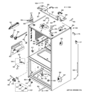 CASE PARTS Diagram and Parts List for GFE27GSDBSS  General Electric Refrigerator
