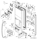 DISPENSER DOOR Diagram and Parts List for GFE29HMDAES  General Electric Refrigerator