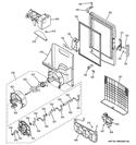 ICE MAKER & DISPENSER Diagram and Parts List for PFE27KSDBSS  General Electric Refrigerator