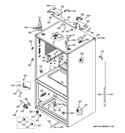 CASE PARTS Diagram and Parts List for PFE27KSDBSS  General Electric Refrigerator