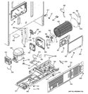 MACHINE COMPARTMENT Diagram and Parts List for PFE29PSDBSS  General Electric Refrigerator