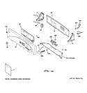 CONTROLS & BACKSPLASH Diagram and Parts List for GTAN5550D1WW  General Electric Washer