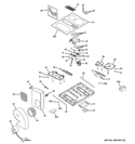 CONTROL PANEL & COOKTOP Diagram and Parts List for PP989DN4BB  General Electric Cooktop