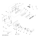 CONTROL PANEL & COOKTOP Diagram and Parts List for PVB94ST4SS  General Electric Range Hood